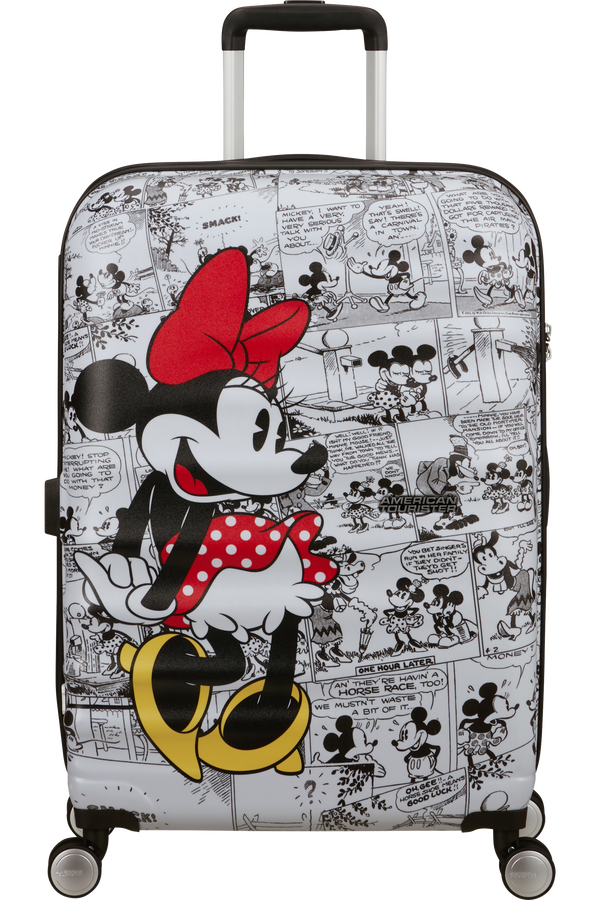 American Tourister Disney Wavebreaker Spinner TSA Disney Fl 67cm  Minnie Comics White