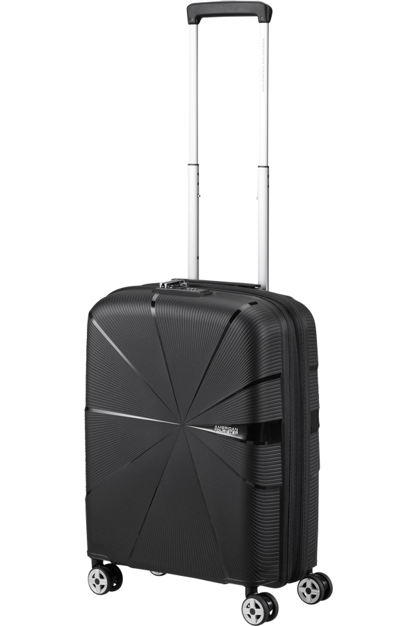 American Tourister StarVibe Spinner Expandable TSA 55cm Zwart American Tourister StarVibe Spinner Expandable TSA 55cm Zwart