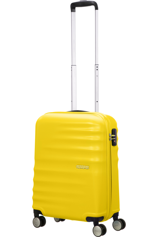 American Tourister Wavebreaker Handbagage koffer met 4 wielen 55x40x20cm Sunny Yellow