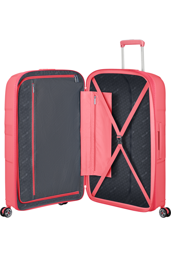 American Tourister StarVibe Spinner Expandable 77cm Sun Kissed Coral