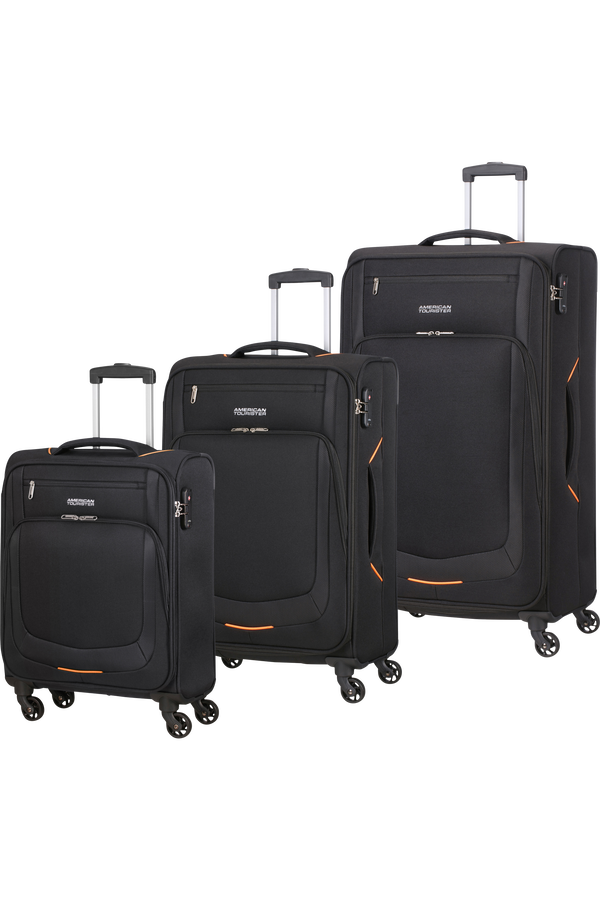 American Tourister Summer Session 3 Pc Set A  Black/Red