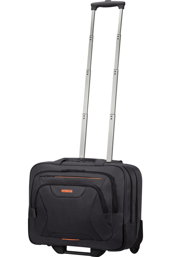 American Tourister At Work Rolling Tote  15.6inch Black/Orange