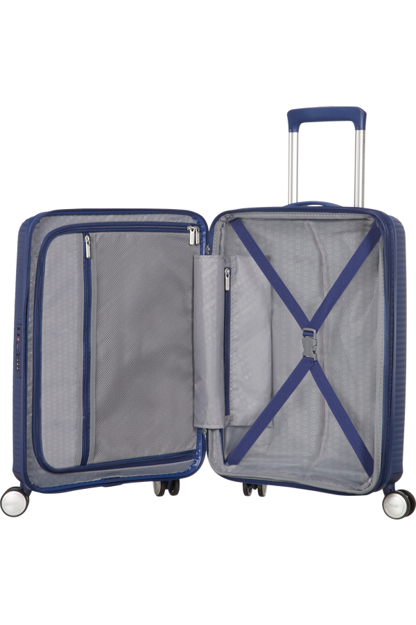 American Tourister Soundbox Spinner uitbreidbaar 55cm Midnight Navy American Tourister Soundbox Spinner uitbreidbaar 55cm Midnight Navy