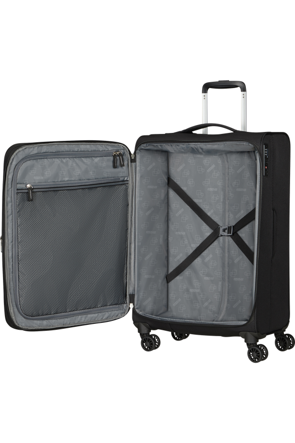 American Tourister Aerospin Spinner Expandable M  Zwart