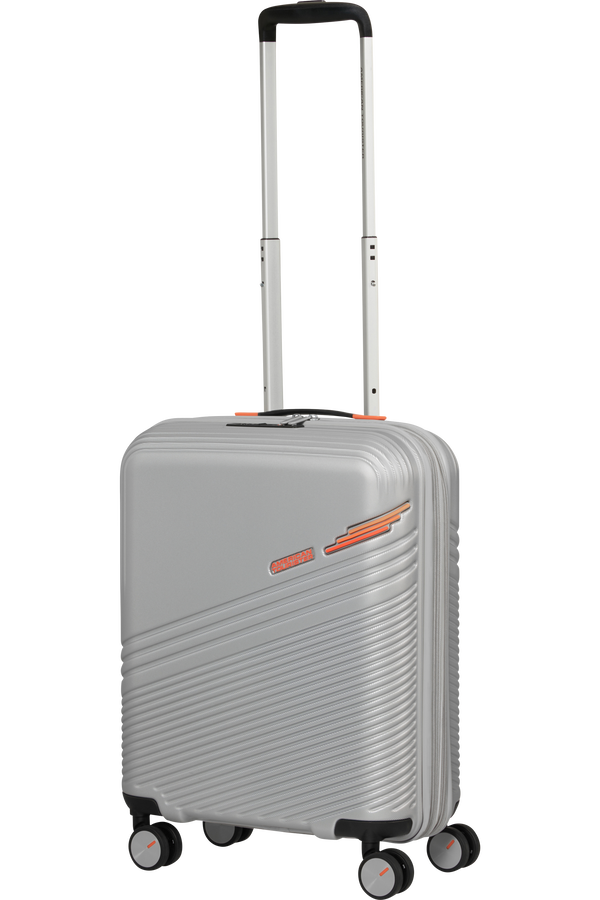 American Tourister Triple Trace Spinner TSA Expandable 55cm  Silver/Orange