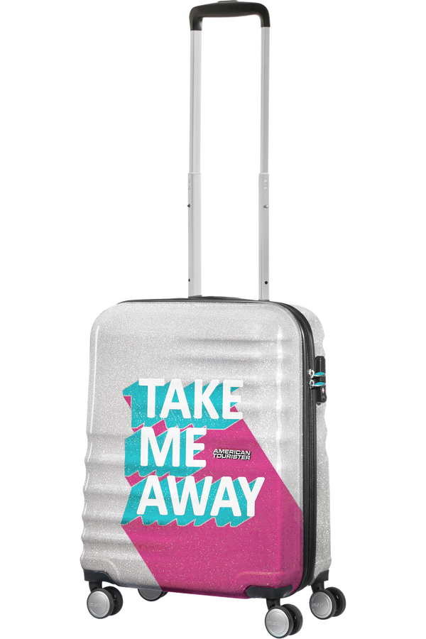 American Tourister Wavebreaker Spinner 55cm  Take Me Away Pink/Turquoise