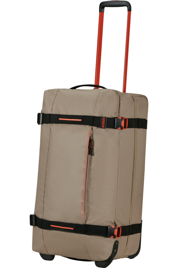 American Tourister Urban Track Duffle with Wheels Coated M  Beige/Orange