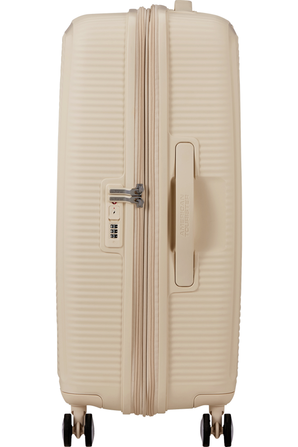 SoundBox 67cm Middelgrote ruimbagage | American Tourister SoundBox Spinner TSA Expandable 67cm  Coconut Sand
