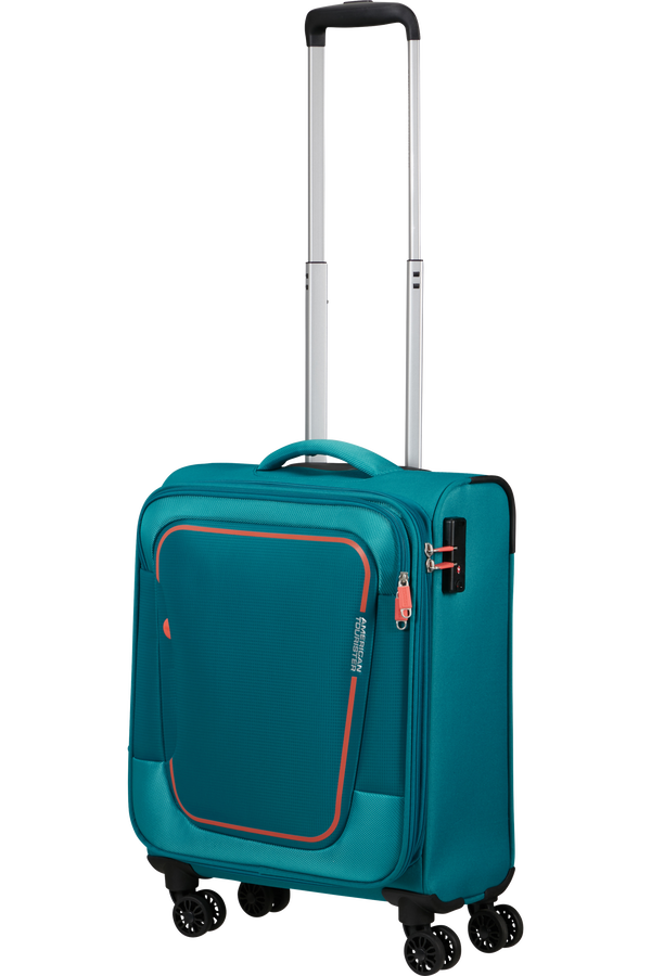 American Tourister Pulsonic Spinner Expandable 55cm  Stone Teal American Tourister Pulsonic Spinner Expandable 55cm  Stone Teal