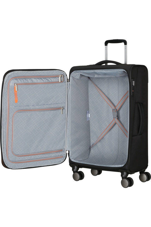 American Tourister Wanderlite Spinner EXP TSA M  Shadow Black