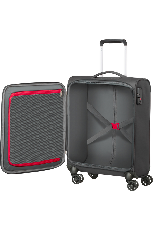 American Tourister Crosstrack Spinner 55cm  Grey/Red American Tourister Crosstrack Spinner 55cm  Grey/Red