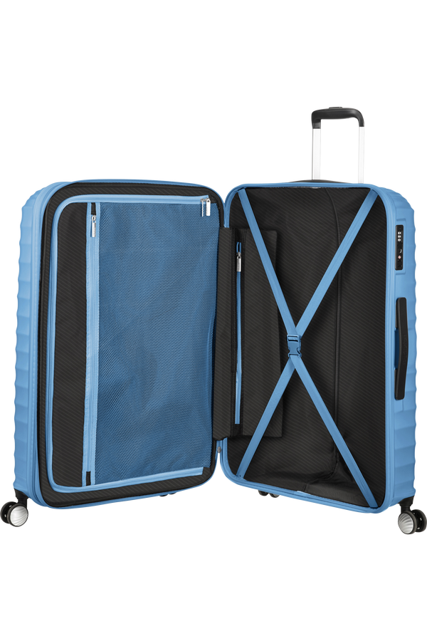 American Tourister Jetglam Spinner TSA Expandable 77cm  Metallic Powder Blue