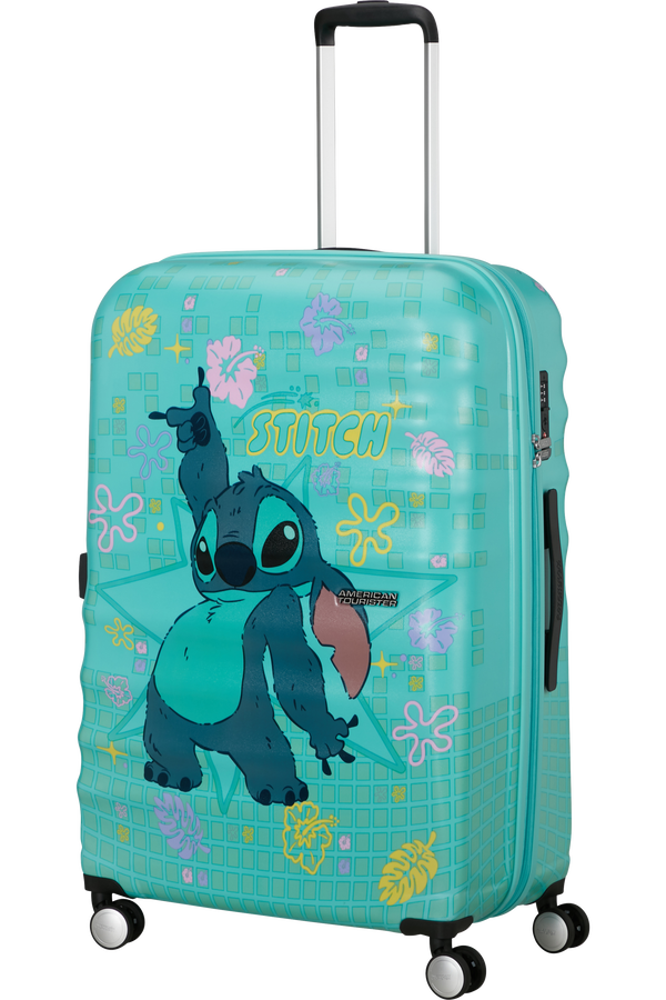 American Tourister Disney Wavebreaker Spinner TSA Disney Fl 77cm  Stitch Flower
