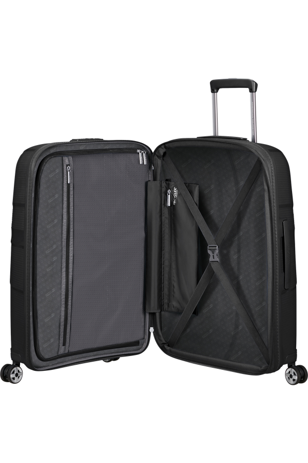 American Tourister StarVibe Spinner Expandable TSA 67cm Zwart American Tourister StarVibe Spinner Expandable TSA 67cm Zwart