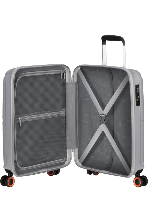 American Tourister Geopop Spinner 55/20 Tsa. 55cm  Metallic Silver