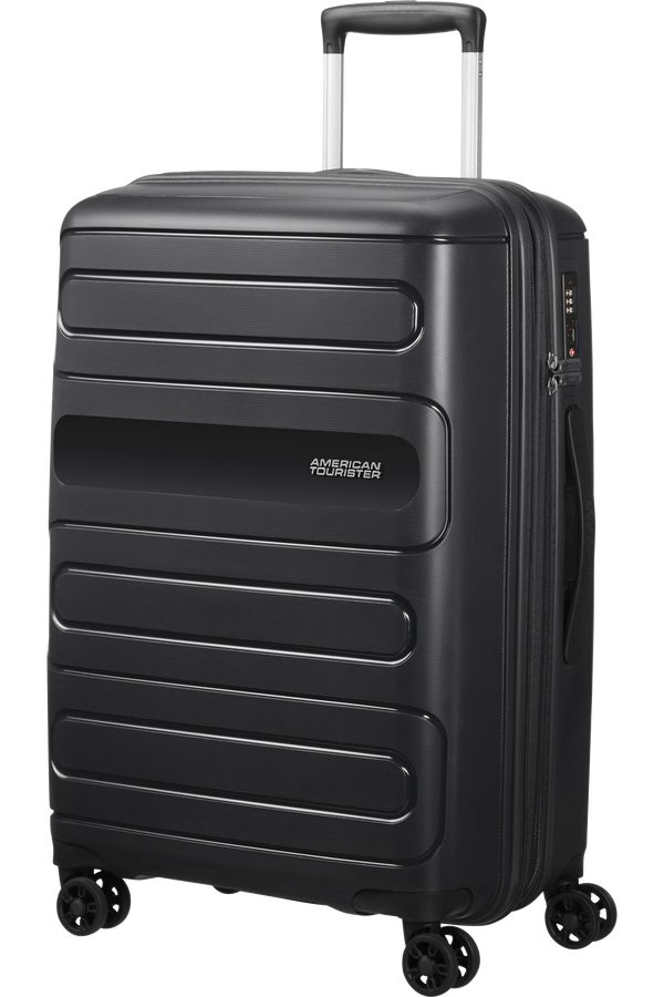 American Tourister Sunside Spinner Expandable 68cm  Zwart American Tourister Sunside Spinner Expandable 68cm  Zwart