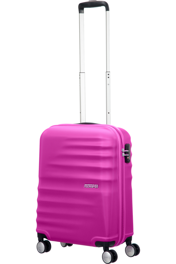 American Tourister Wavebreaker Handbagage koffer met 4 wielen 55x40x20cm Hot Lips Pink