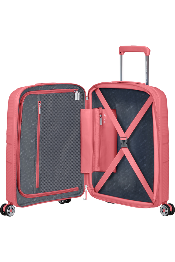 American Tourister StarVibe Spinner Expandable TSA 55cm Sun Kissed Coral American Tourister StarVibe Spinner Expandable TSA 55cm Sun Kissed Coral