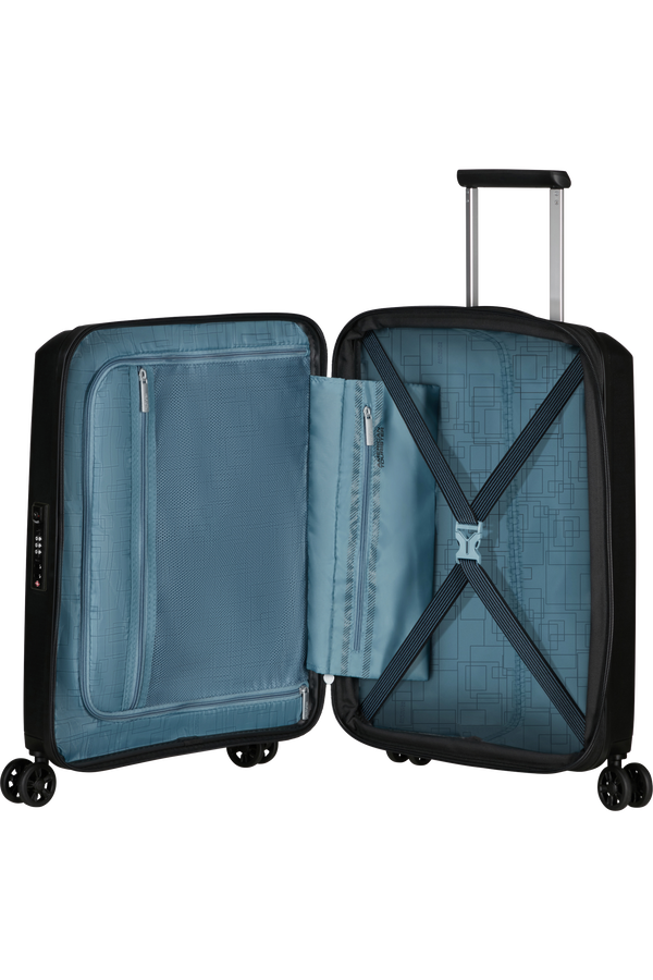 American Tourister Aerostep Spinner 55/20 Exp Tsa 55cm  Zwart American Tourister Aerostep Spinner 55/20 Exp Tsa 55cm  Zwart