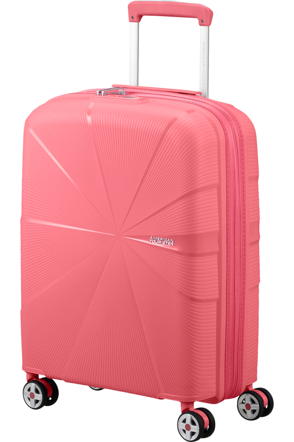 American Tourister StarVibe Spinner Expandable TSA 55cm Sun Kissed Coral