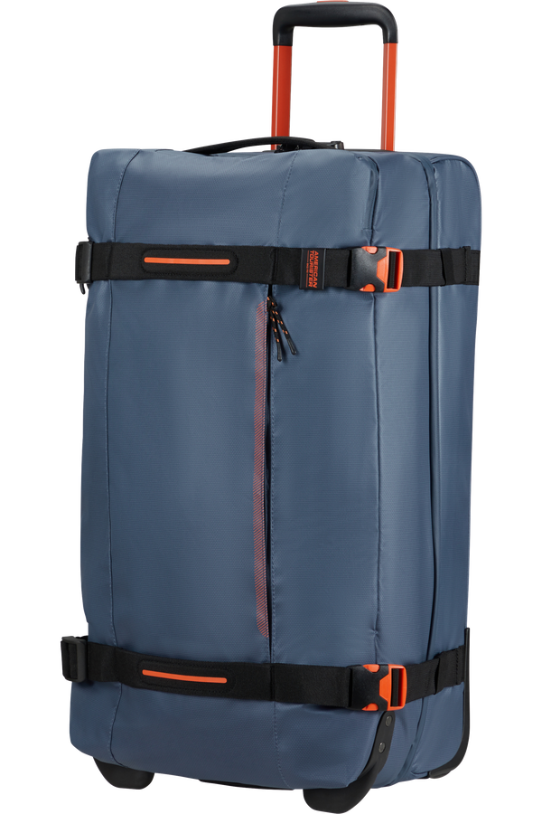 American Tourister Urban Track Duffle with Wheels Coated M  Navy/Orange