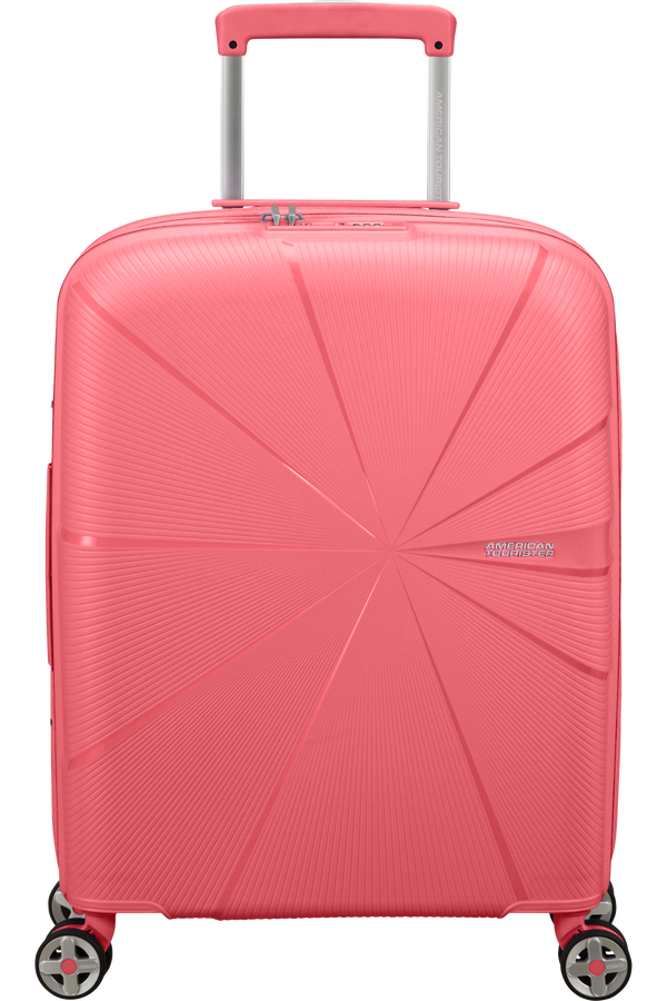 American Tourister StarVibe Spinner Expandable TSA 55cm Sun Kissed Coral