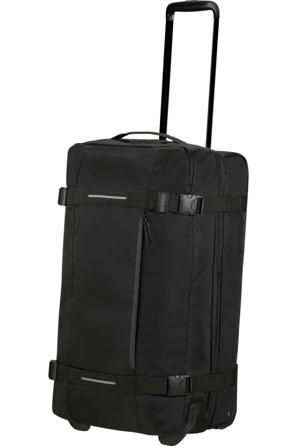 American Tourister Urban Track Duffle with Wheels M  Asphalt Black American Tourister Urban Track Duffle with Wheels M  Asphalt Black