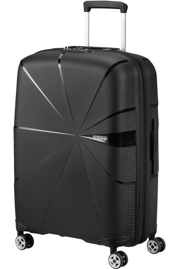 American Tourister StarVibe Spinner Expandable TSA 67cm Zwart American Tourister StarVibe Spinner Expandable TSA 67cm Zwart
