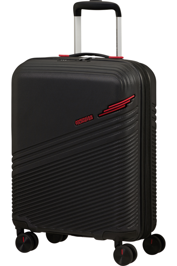 American Tourister Triple Trace Spinner TSA Expandable 55cm  Black/Red American Tourister Triple Trace Spinner TSA Expandable 55cm  Black/Red
