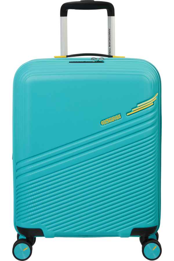 American Tourister Triple Trace Spinner TSA Expandable 55cm  Turquoise/Yellow