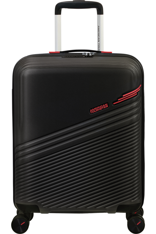 American Tourister Triple Trace Spinner TSA Expandable 55cm  Black/Red