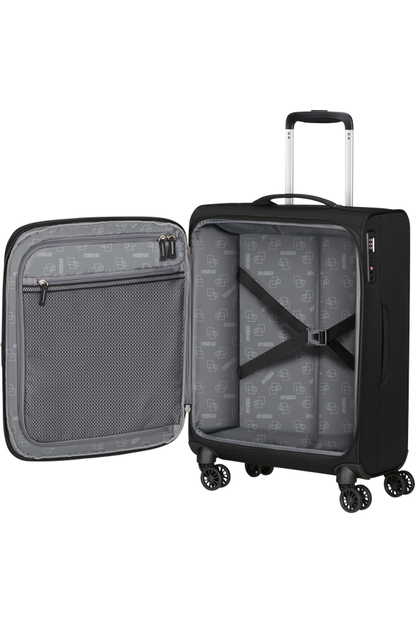 American Tourister Aerospin Spinner Expandable S  Zwart
