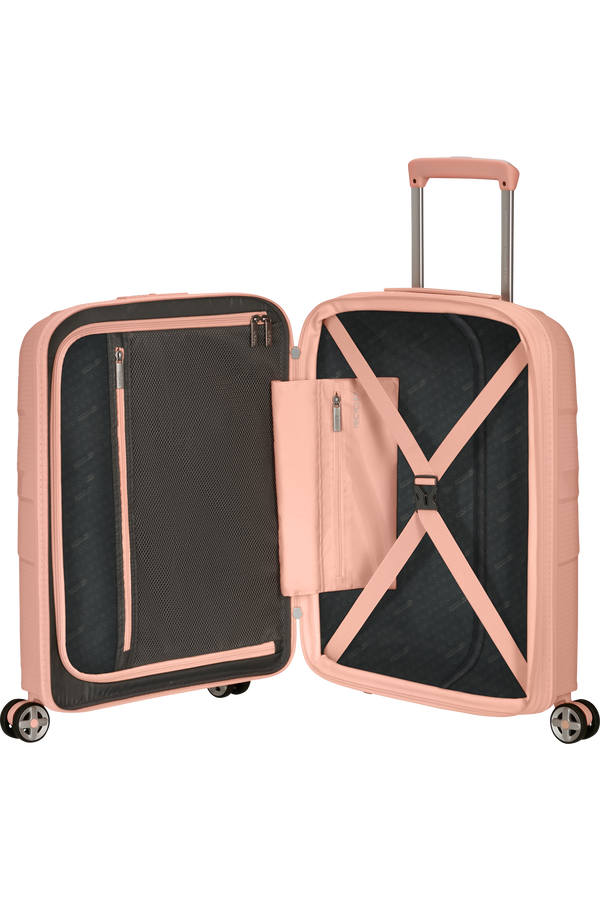 American Tourister StarVibe Spinner Expandable TSA 55cm  Metallic Peach American Tourister StarVibe Spinner Expandable TSA 55cm  Metallic Peach