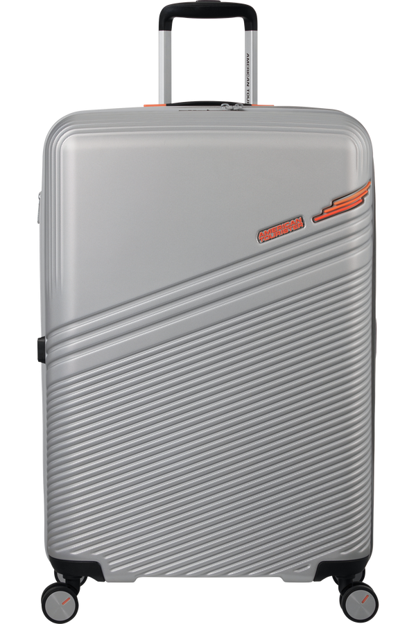 American Tourister Triple Trace Spinner TSA Expandable 76cm  Silver/Orange
