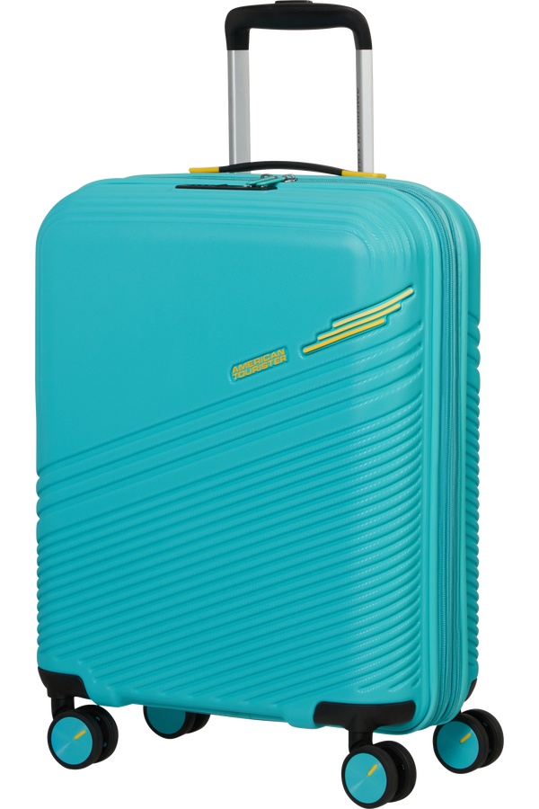 American Tourister Triple Trace Spinner TSA Expandable 55cm  Turquoise/Yellow