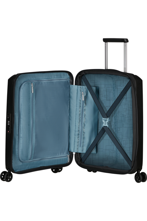 American Tourister Aerostep Spinner 55/20 Exp Tsa 55cm  Zwart