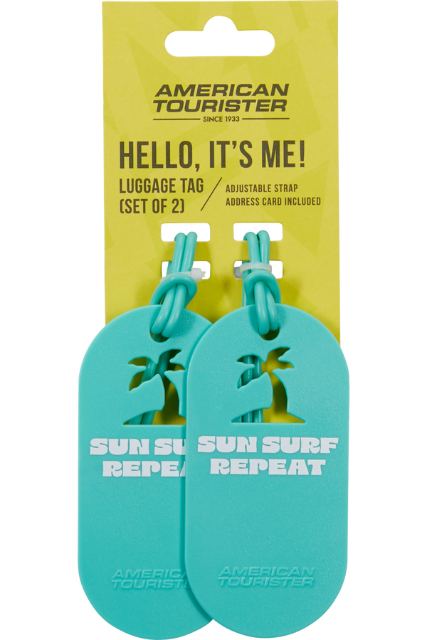 Fun Tags Bagagelabel &ndash; Set van 2 stuks | American Tourister American Tourist. Ta Luggage Tag X2 Fun  Sun Surf Repeat