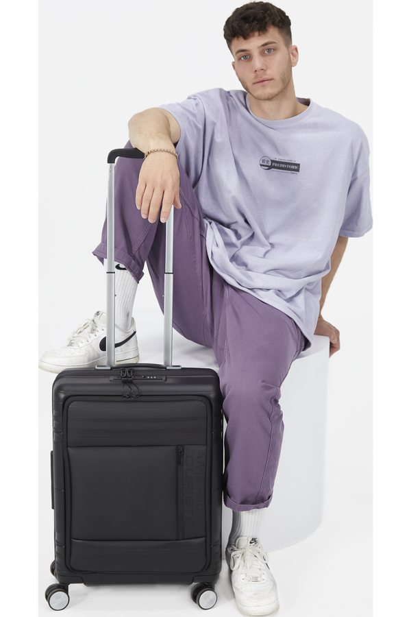 American Tourister Hello Cabin Spinner TSA Coated 55cm  Onyx Black