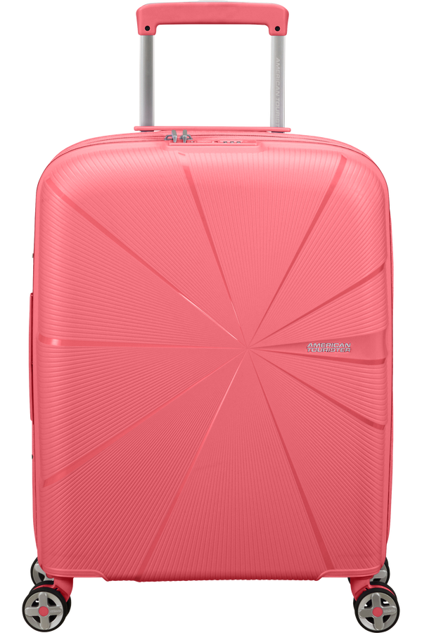 American Tourister StarVibe Spinner Expandable TSA 55cm Sun Kissed Coral