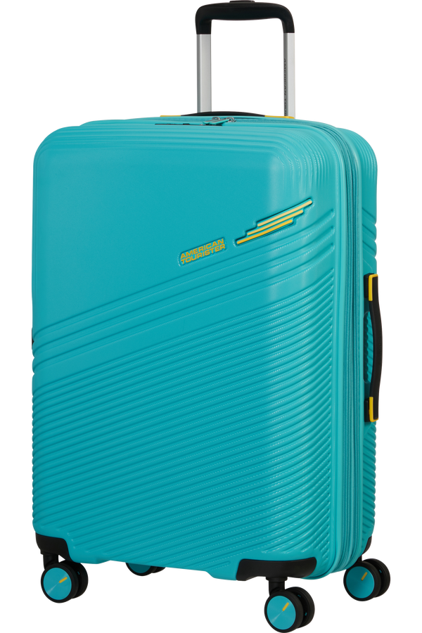 American Tourister Triple Trace Spinner TSA Expandable 67cm  Turquoise/Yellow American Tourister Triple Trace Spinner TSA Expandable 67cm  Turquoise/Yellow