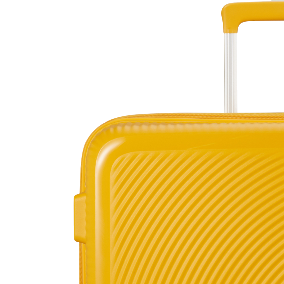 American Tourister Soundbox Spinner 80/30 TSA Expandable golden yellow hardcase koffer